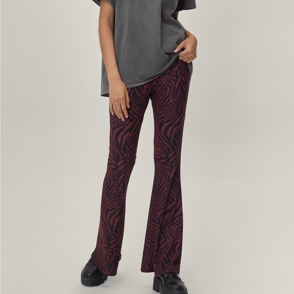 Zebra Print Recycled Flare